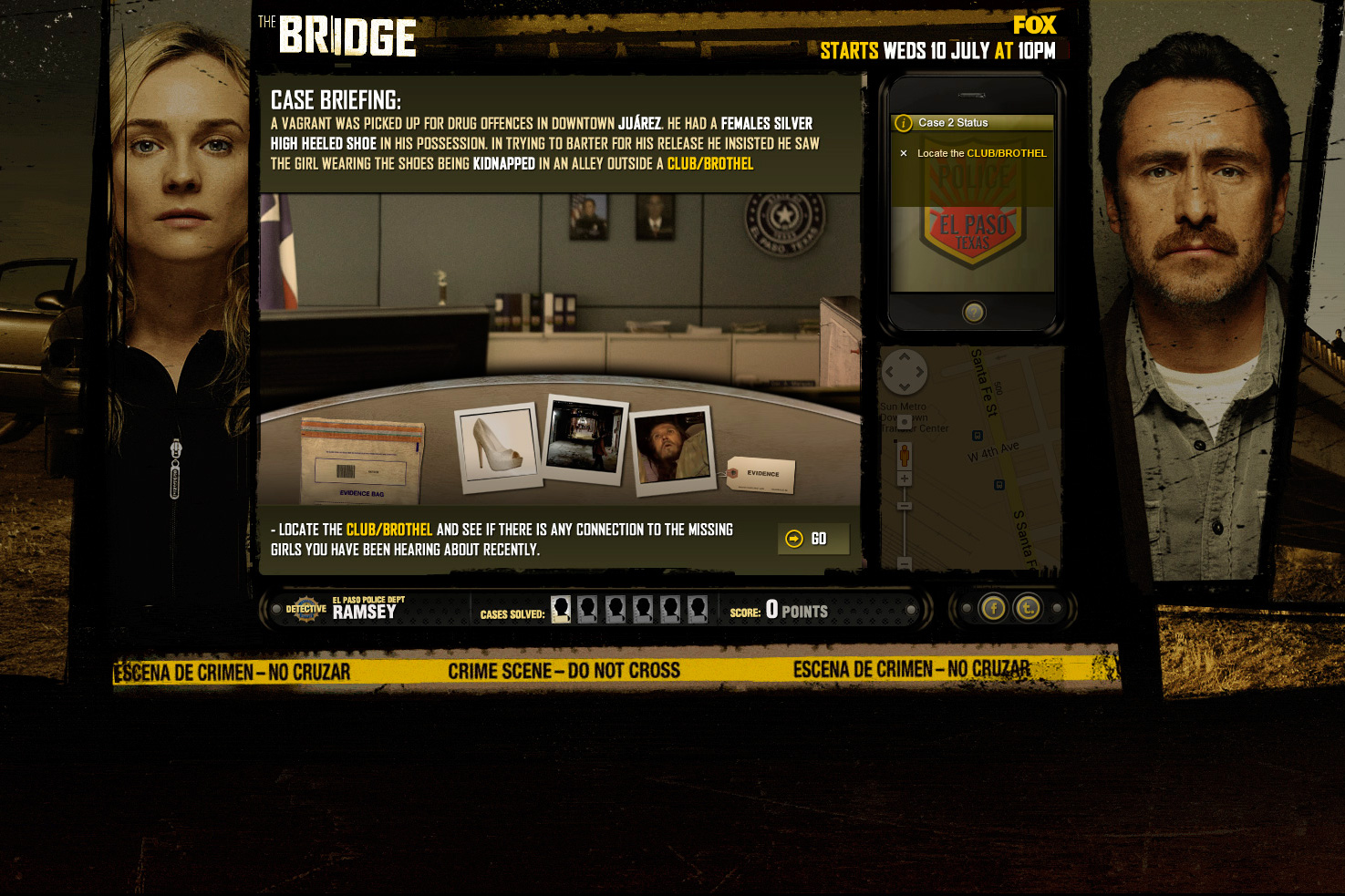 the bridge game mockup